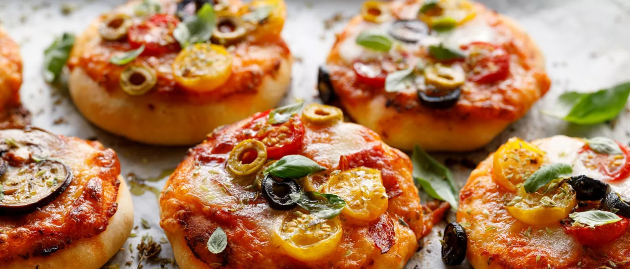 MINI PIZZA CON VERDURE